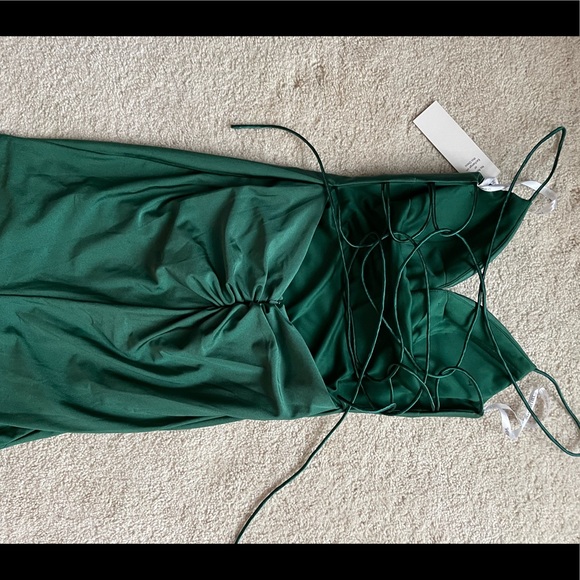 Hunter Green Prom Dress, Size 4 - Picture 2 of 9